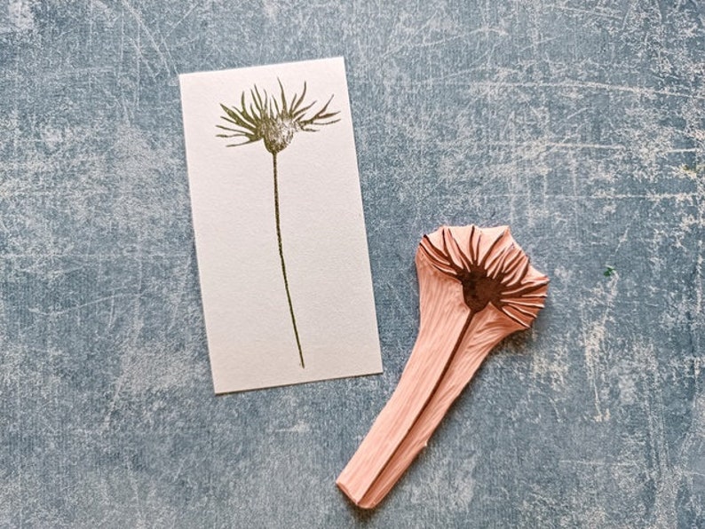 Cornflower stamp for scrapbooking, cardmaking floral supply, handmade embellishment tool image 5