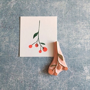 Berry branch stempel voor journaling, bullet journal supply, scrapbooking botanisch detail,