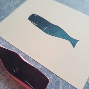 Blue Whale Ruber Stamp for Scrapbooking, Whale Stamp for Bullet Journal ...