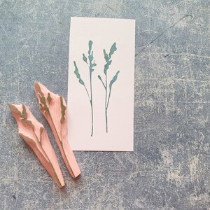 Jeu de tampons en caoutchouc brindille pour journal indésirable, tampons d'herbe vintage pour la fabrication de cartes, fond de prairie, éphémères de courrier escargot, papeterie rustique