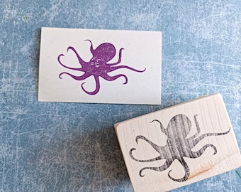 Octopus rubber stamp for scrapbooking, Ocean animal stamp for bullet journal, nautical activities, sea life, marine stationery, summer gift