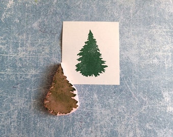 Tree rubber stamp for scrapbooking, Christmas stamp for cardmaking, handmade cards supply