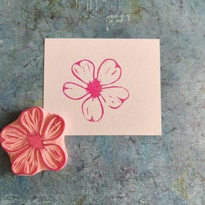 Carimbo de borracha de flor de cerejeira para artesanato em papel, carimbo de sakura para diário de marcadores, flor feita à mão, enfeite floral para scrapbooking, tropical imagem 1