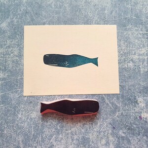 Blue Whale Ruber Stamp for Scrapbooking, Whale Stamp for Bullet Journal ...