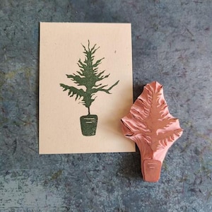 Sello de pino festivo para tarjetas, sello de delicias navideñas, sello de pino de temporada