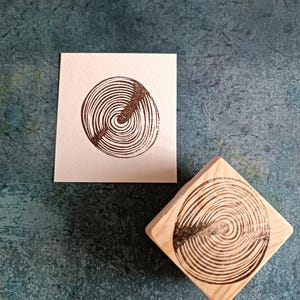 Baumring Stempel für Scrapbooking, Holzmaserung Stempel für Bullet Journal, Woodland Briefpapier, rustikaler Druck, Botanik Stoff Textur