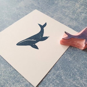 Humpback whale rubber stamp for bullet journal, spirit animal stamp, ocean life stationery, gift for fish lover, nursery fabric print image 2