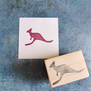 Känguru Stempel für Briefschreiber, springender Känguru Stempel für Journaling, Australischer Tierdruckblock, exotische Geburtstagsfeier