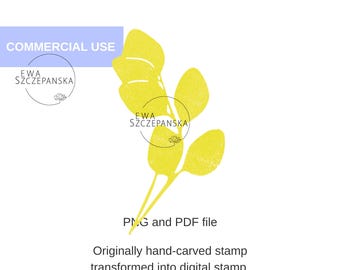 Eucalyptus leaf digital stamp – perfect for wedding cards, scrapbooking, and botanical crafts.