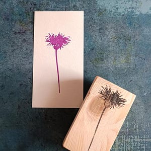 Sello de goma de aciano para hacer tarjetas, sello de flores silvestres para álbumes de recortes, decoración de diario basura, efímeras botánicas, cuaderno de naturaleza