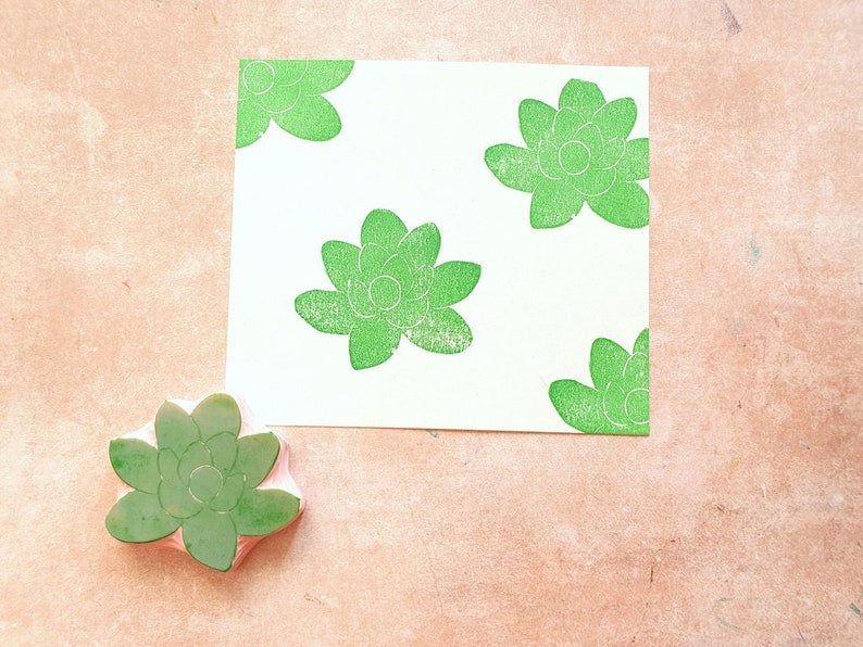 plant notebook Succullent rubber stamp for traveler journal greenery fabric personalized aloe stamp for cardmaking project life insert