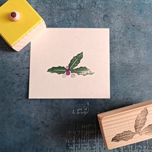 Holly rubberstempelset, kerststempel voor handgemaakte kaarten, wintertijdbriefpapier, dagelijks dagboek van december