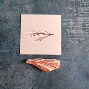 Timbro in gomma a forma di ramoscello per biglietti d'auguri, timbro a forma di bosco, cancelleria con tema foresta selvaggia, stampa di alberi, timbratura di carta, decorazione di pagine di diario, blocco botanico