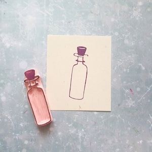 Antieke giffles rubberstempel, vintage glazen stempel, rustieke apotheek briefpapier, retro geneeskunde, toverdrank