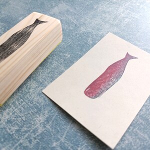 Blue Whale Ruber Stamp for Scrapbooking, Whale Stamp for Bullet Journal ...