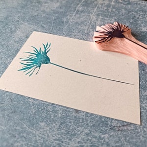 Cornflower stamp for scrapbooking, cardmaking floral supply, handmade embellishment tool image 2