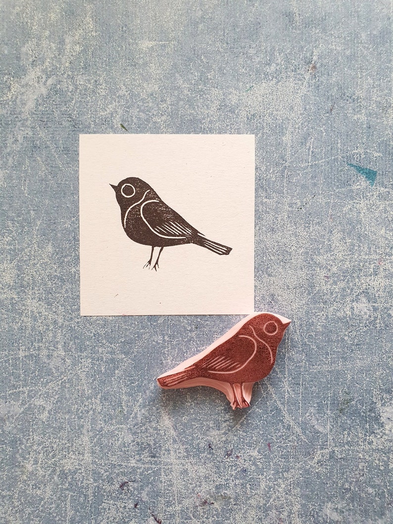 Bird rubber stamp for art journal, wild animal stamp for scrapbooking, traveler notebook decor, vintage crane image 7