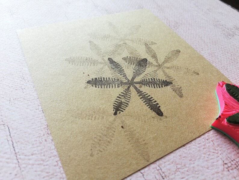 December decor gift wrapping paper Snowflake rubber stamp for winter craft Christmas card decoration snow stamp gift for crafters