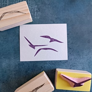 Vögel-Stempel-Set mit 3 Stempeln, Vintage-Flügel-Stempel für Kartenherstellung, Halloween-Party-Einladung, Stoffmusterdruck, wildes Waldtier,