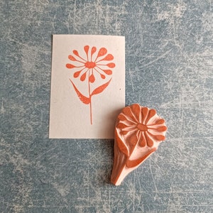 Carimbo de borracha de flor selvagem para diário de arte alterado, papelaria floral vintage, margarida para fazer cartões, impressão de planejador de dente de leão, presente de flor de aniversário