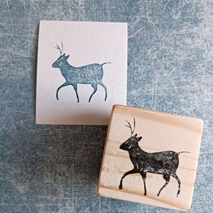 Tampon en caoutchouc de cerf pour la fabrication de cartes, tampon d'animal sauvage pour le scrapbooking, bloc d'impression d'animal de forêt, papeterie sur le thème de Chrotmas