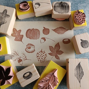 Juego de sellos de goma de otoño de 11 para, decoración de diario de balas de otoño, aprendizaje Waldorf, imprimible montessori, material educativo para niños, niño