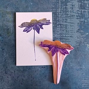 Timbro di fiori in fiore per scrapbooking, timbro di fiori selvatici per diario d'arte, timbro botanico per tessuto