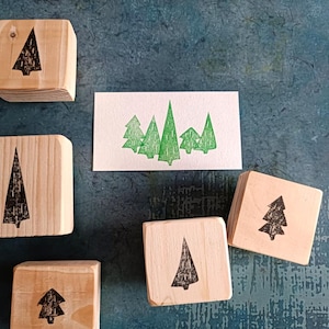 Jeu de tampons en caoutchouc pour sapin de Noël, tampons de paysages d'hiver pour le scrapbooking, pin de forêt, voeux de Noël, papeterie d'hiver, jardin botanique