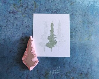 Christmas tree rubber stamp for winter wishes, pine tree stamp for December daily journalstamps for artists