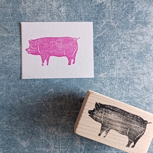Tampon en caoutchouc de porc pour la fabrication de cartes, tampon d'animaux de ferme pour l'impression sur des sacs de produits frais