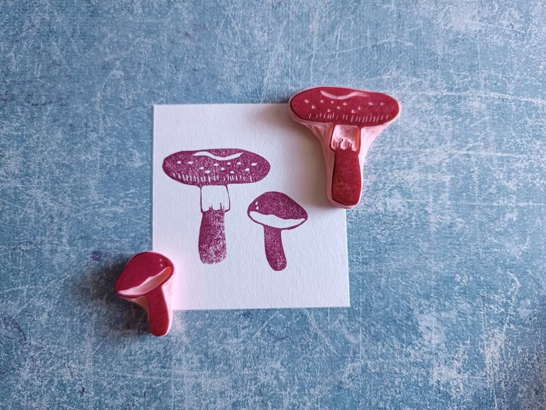 Wild Mushroom Rubber Stamp Set for Scrapbooking, Woodland Stamps for ...
