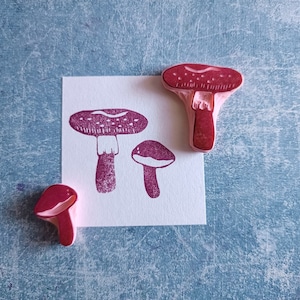 Jeu de tampons en caoutchouc champignons sauvages pour le scrapbooking, tampons bois pour journalisation, cahier de plantes sauvages, saison d'automne, impression d'aliments