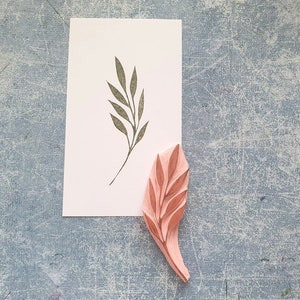 Bladrubberen stempel voor bullet journal, takje stempel voor scrapbooking, botanische print, boho accessoires