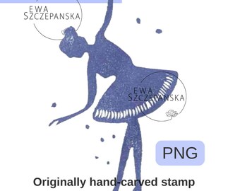 Imágenes prediseñadas de bailarina en formato PNG para proyectos digitales, sello digital de bailarina para la creación de tarjetas, sello digital de bailarina para álbumes de recortes.