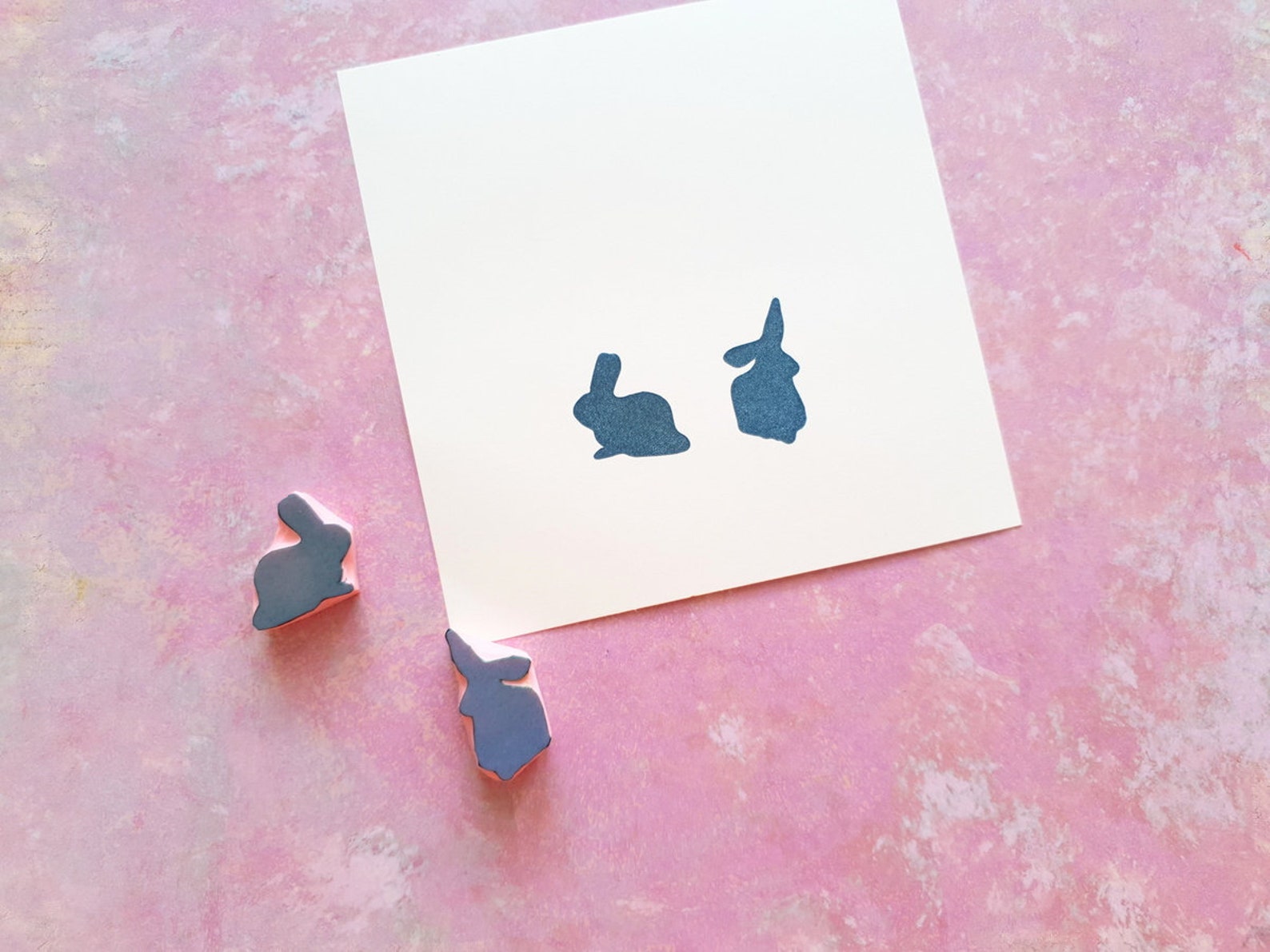 Hare rubber stamp for bullet journal rabbit decorative | Etsy