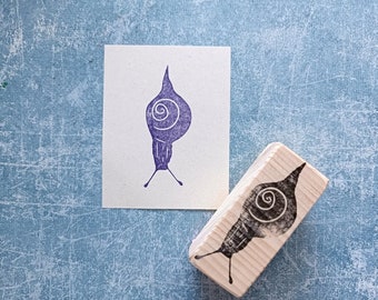 Snail rubber stamp, decorative stamp for snail mail, envelope embellishment,