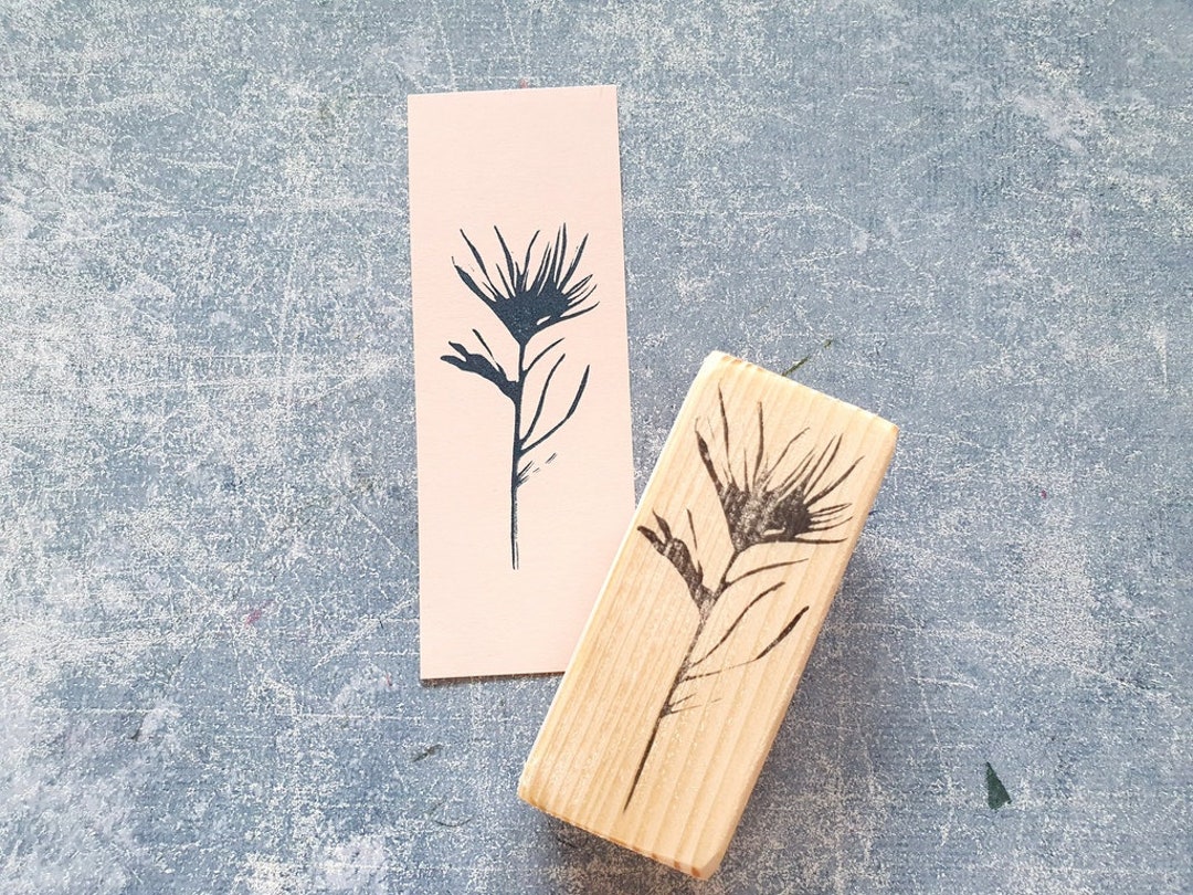 Thistle Rubber Stamp for Journaling Scottish Flower Stamp Etsy