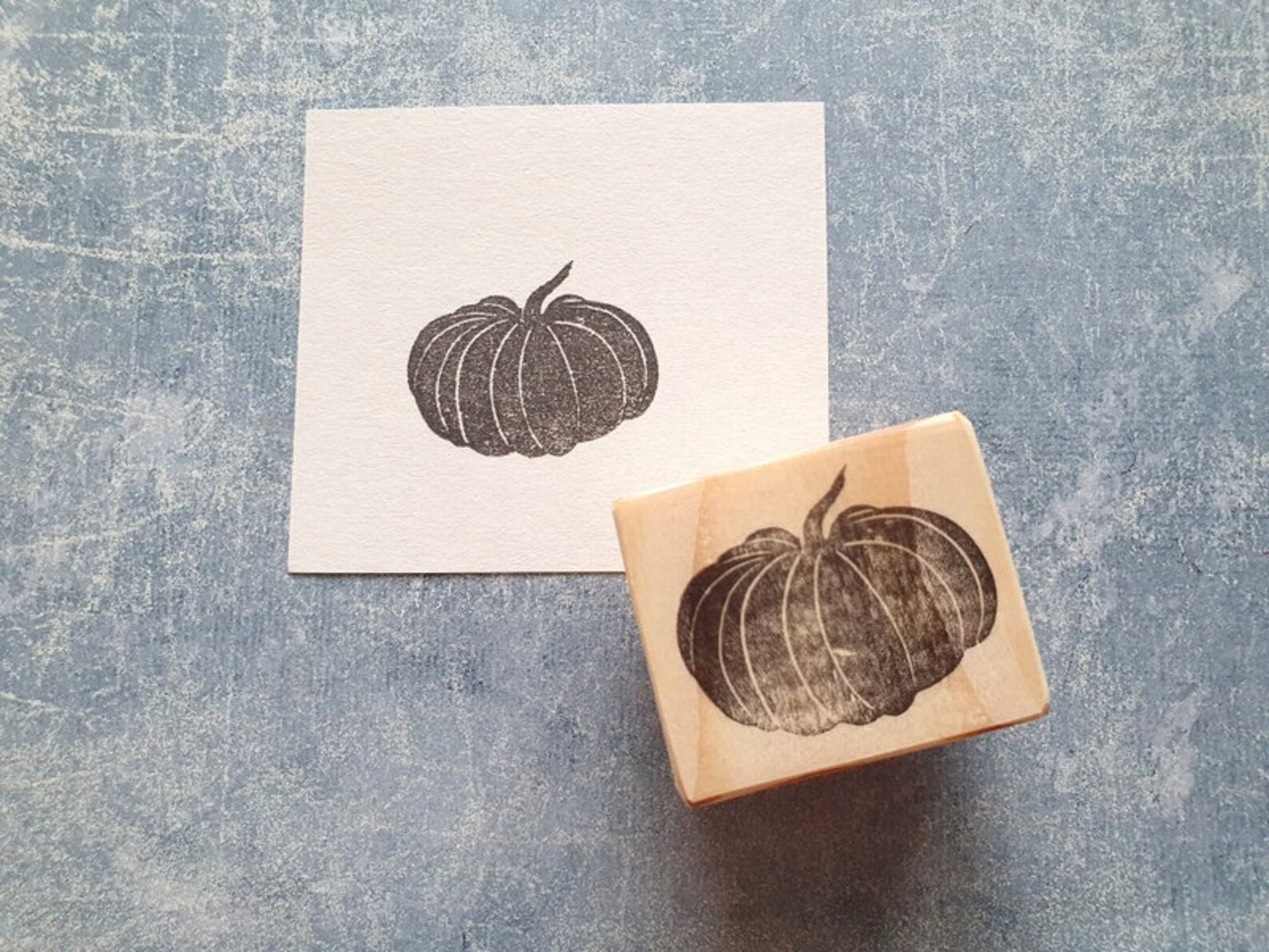 Pumpkin Rubber Stamp for Junk Journal Vintage Vege Stamp for Etsy