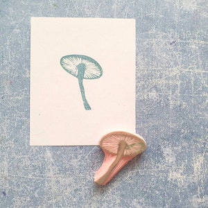 Timbro di gomma di funghi selvatici per diario dei proiettili, timbro di piante boschive, cancelleria per la fauna selvatica, diario botanico, arredamento della cucina alimentare, menu di ricette