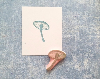 Wild mushroom rubber stamp for bullet journal, woodland plant stamp, wildlife stationery, botanical journal, food kitchen decor, recipe menu