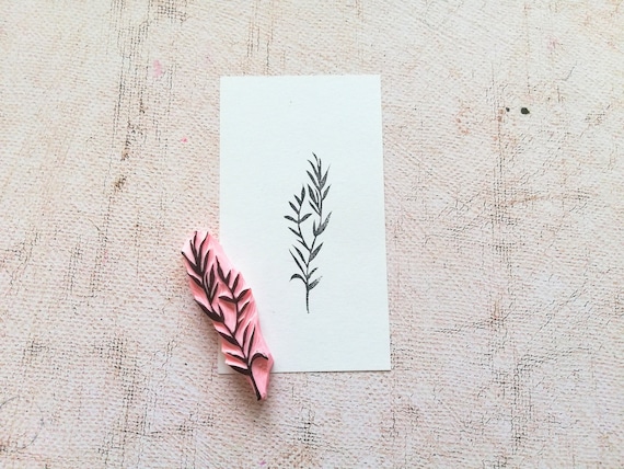 Rosemary herb rubber stamp WM p55d