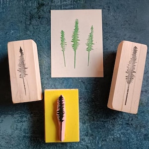 Dennenboom rubberstempelset, boskerstboom, wieden in het wild, cadeau voor natuurliefhebbers, boswinter, vakantieambacht, zuidelijk