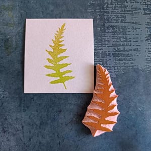 Tampon fougère pour le scrapbooking, tampon feuille pour la fabrication de cartes, plante des bois, cadeau pour les amoureux de l'environnement, création de motifs en tissu, journal éphémères