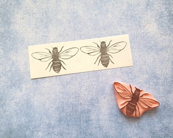 Bee rubber stamp for scrapbooking, entomology stamp for junk journal, vintage animal ephemera, beekeeper gift, drawing paper kraft