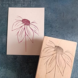 Wilde bloem rubberstempel voor verjaardagskaarten, boho trouwstempel