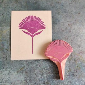 Tampon floral pour les esprits créatifs, motif floral élégant pour la fabrication de papier, tampon artistique unique pour la tenue d'un journal