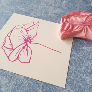 Peony Rubber Stamp for Boho Wedding Stationery, Elegant Ceremony Stamp ...