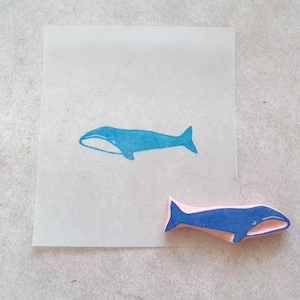 Rubberstempel Groenlandse walvis voor dagelijks dagboek, briefpapier Groenlandse walvis