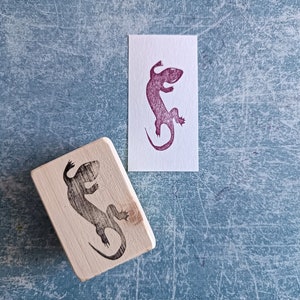 Sello de goma de lagarto para cuaderno de niños, sello de animal gecko para invitación de cumpleaños exótica, scrapbooking para niños, actividades para niños