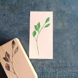 Handgemaakte bladstempel voor scrapbooking, botanische bladstempel voor natuurambachten, minimalistische bladstempel voor huwelijksuitnodigingen